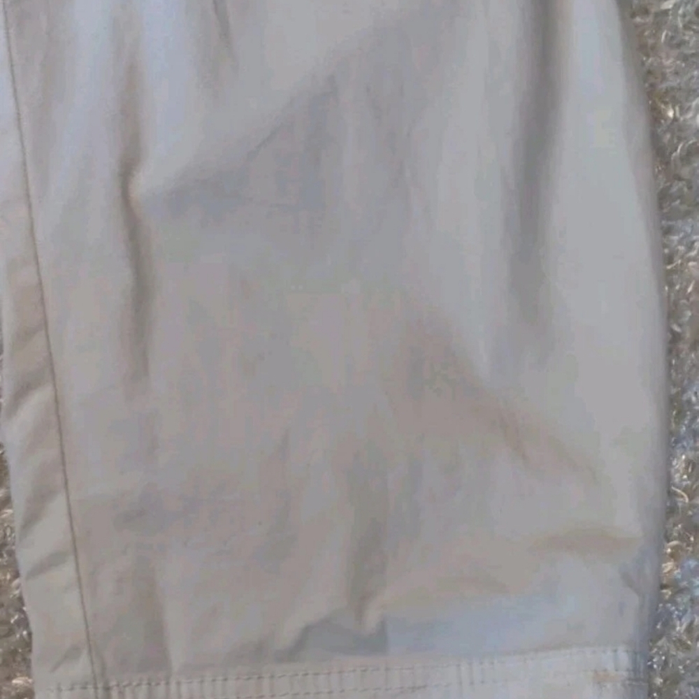 Women's Anne Taylor White Capri Pants Size 12 Pockets And Tie Detail EUC - Picture 8 of 10